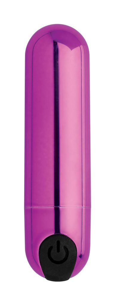 10x rechargeable vibrating metallic bullet in purple