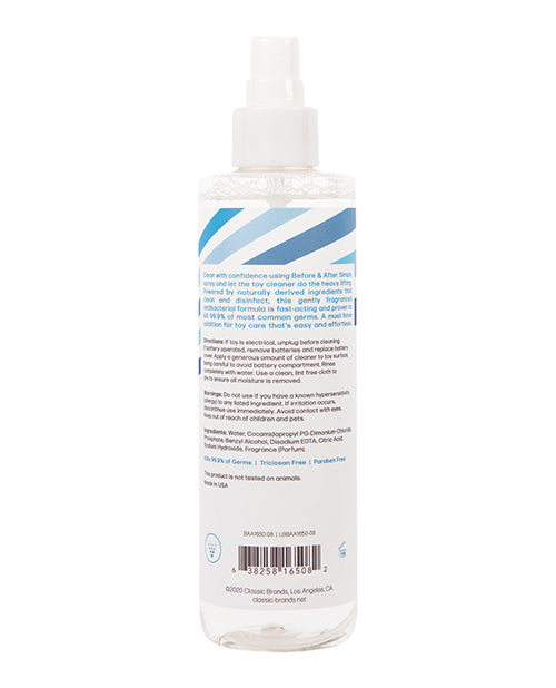 Before & After Spray Toy Cleaner 8.5 oz rear label view