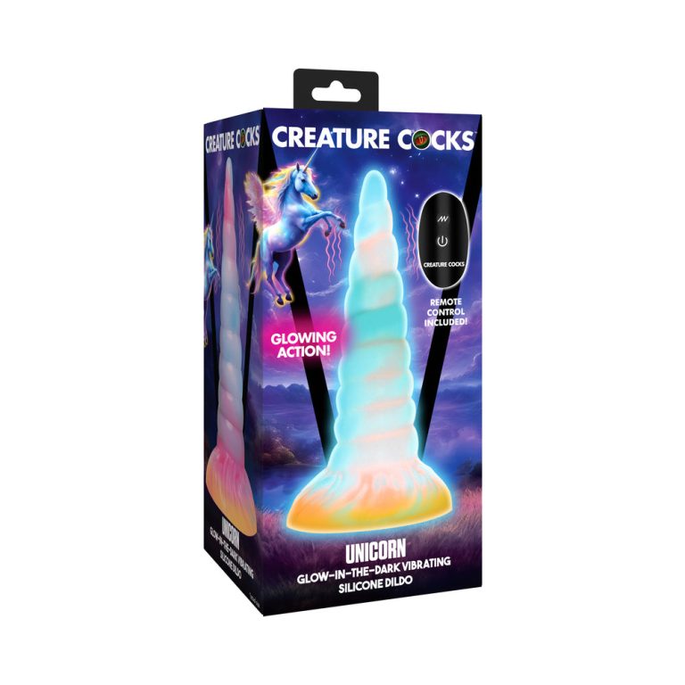 Creature Cocks Unicorn glow in the dark vibrating fantasy dildo