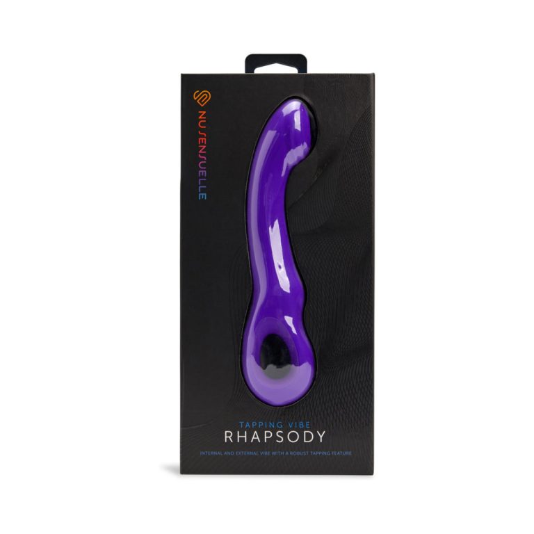 Nu Sensuelle Rhapsody tapping vibrator in deep purple