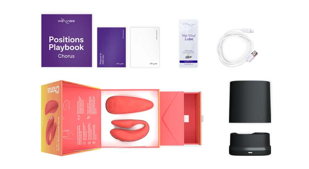 We-Vibe Chorus Coral package contents and accessories