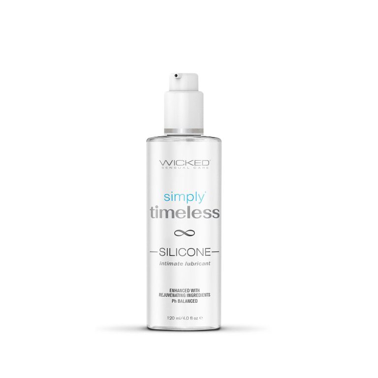 Wicked Simply Timeless silicone lubricant 4 ounce bottle