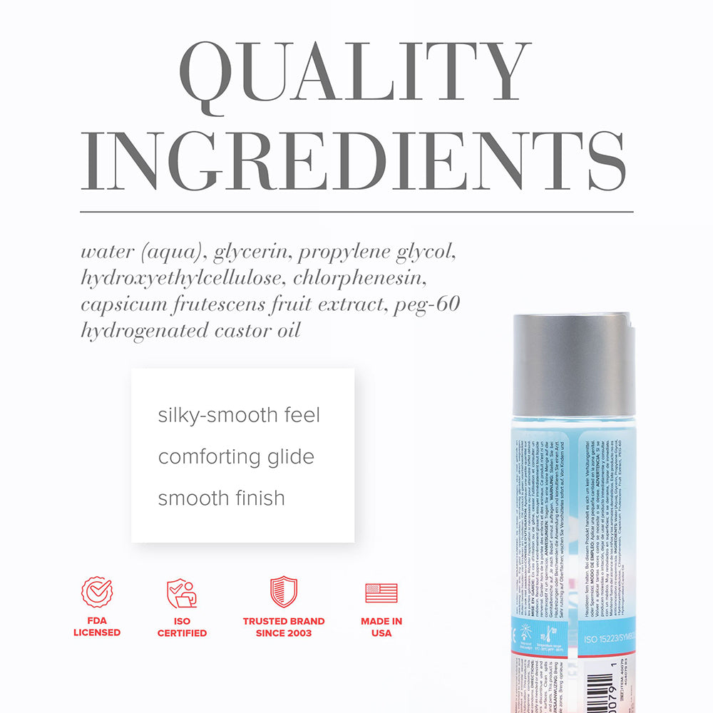 JO H2O Warming Water-Based Lubricant 4 oz