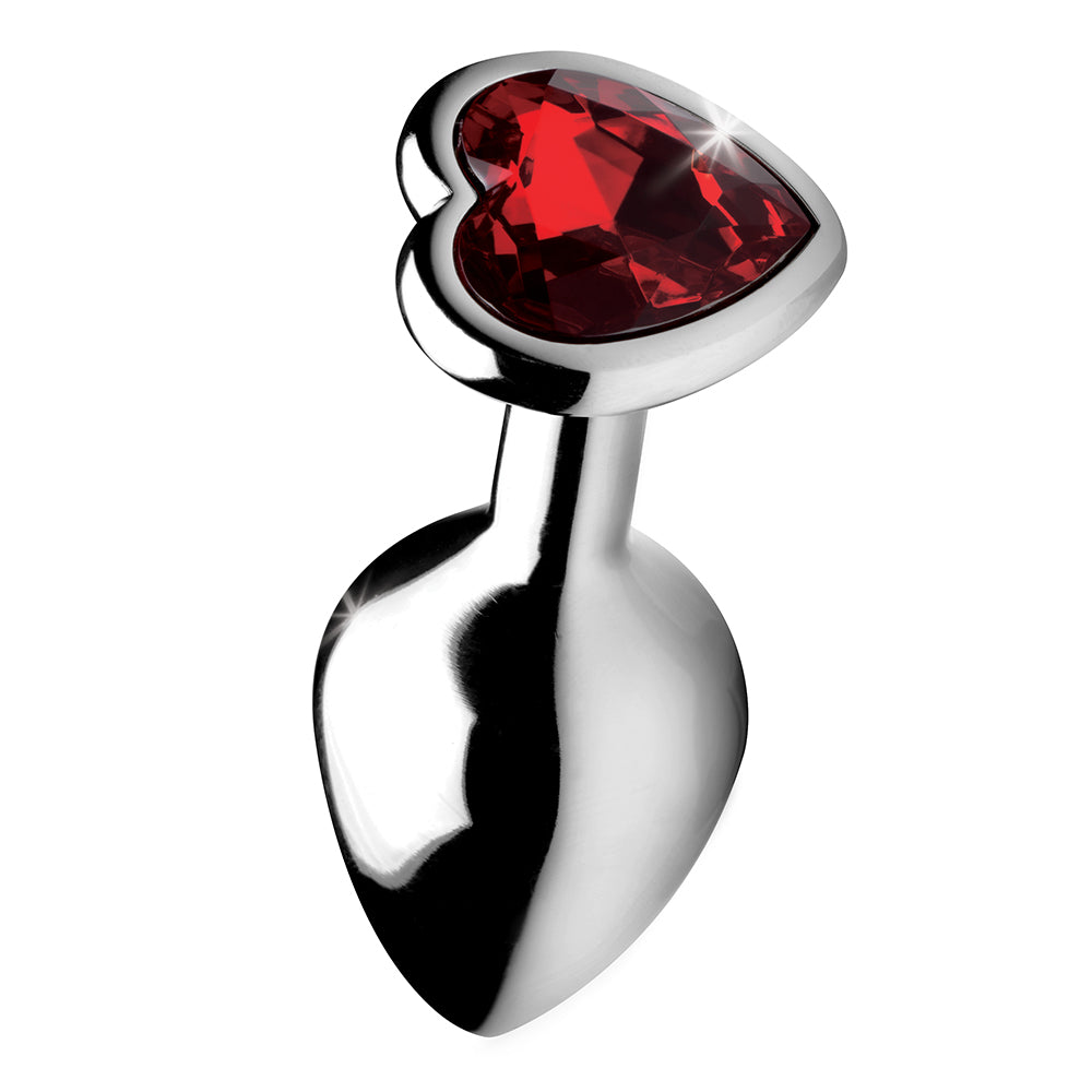 Booty Sparks Red Heart Gem Anal Plug — Medium