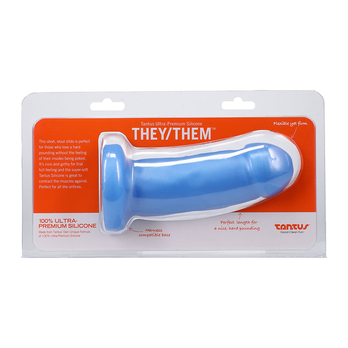 Tantus They Them Super Soft Dildo Azure
