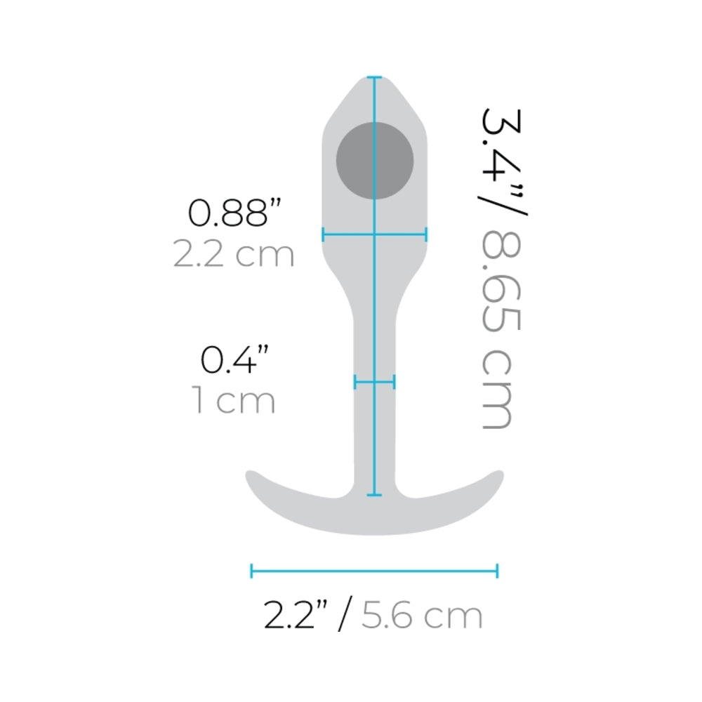 b-Vibe Snug Plug 1 Weighted Silicone Anal Plug Violet
