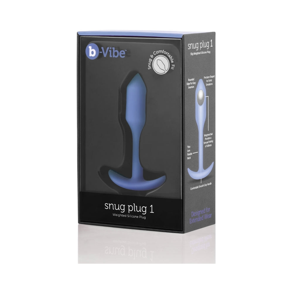 b-Vibe Snug Plug 1 Weighted Silicone Anal Plug Violet