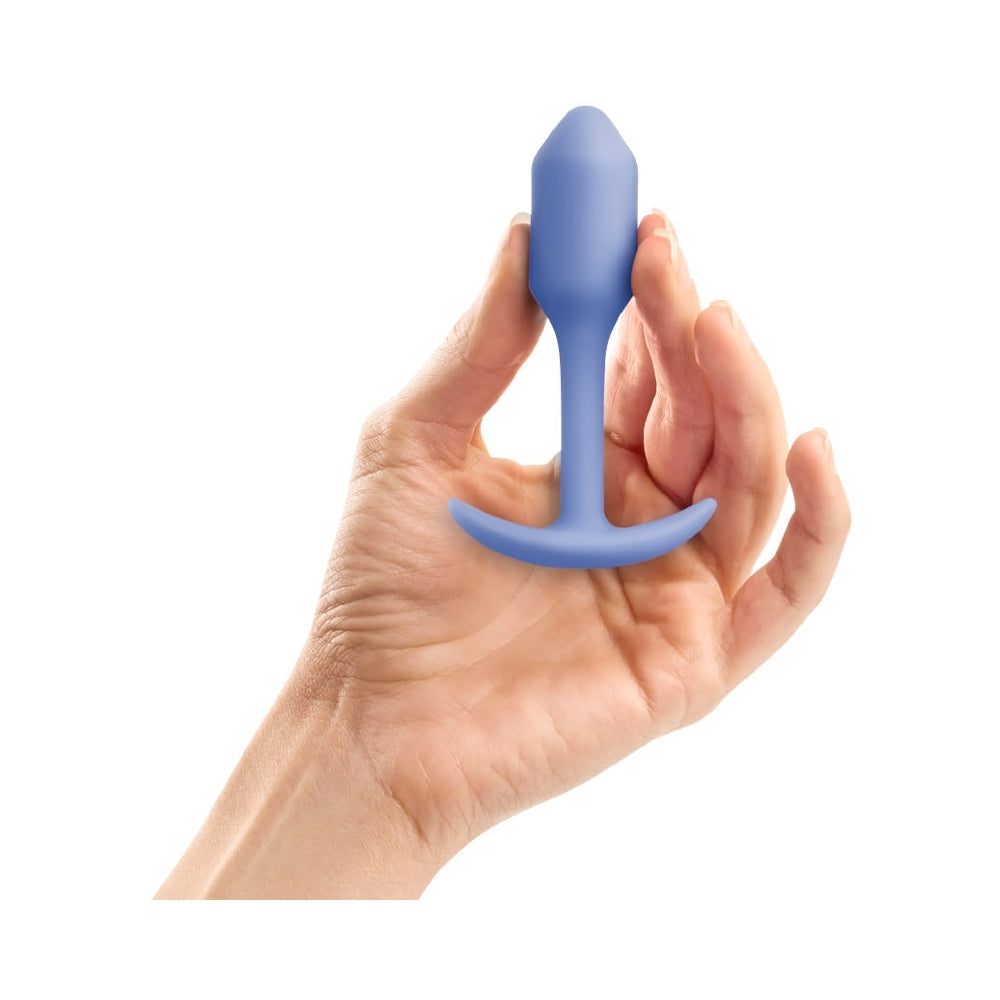 b-Vibe Snug Plug 1 Weighted Silicone Anal Plug Violet