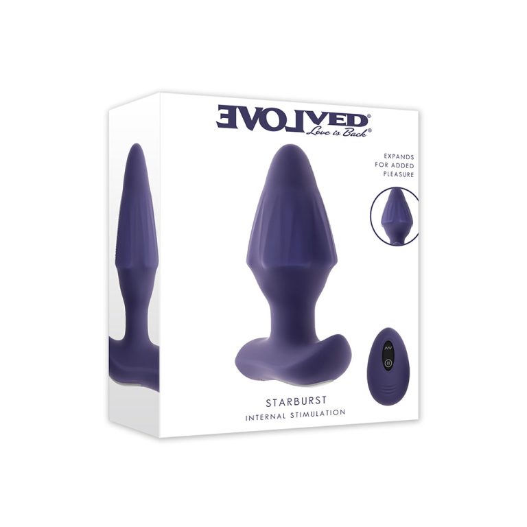 Evolved Starburst Expandable Anal Plug Purple