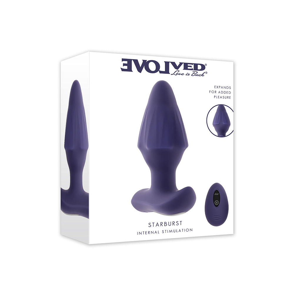 Evolved Starburst Expandable Anal Plug Purple